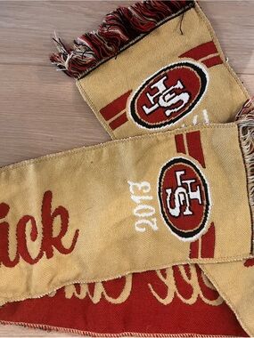 San Francisco 49ers Gold & Red Knit Team Scarf